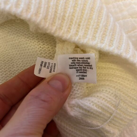 Lane Bryant Fair Isle Cable Knit Sweater Women 18/20 Ivory Cabin Preppy Winter - Picture 11 of 11